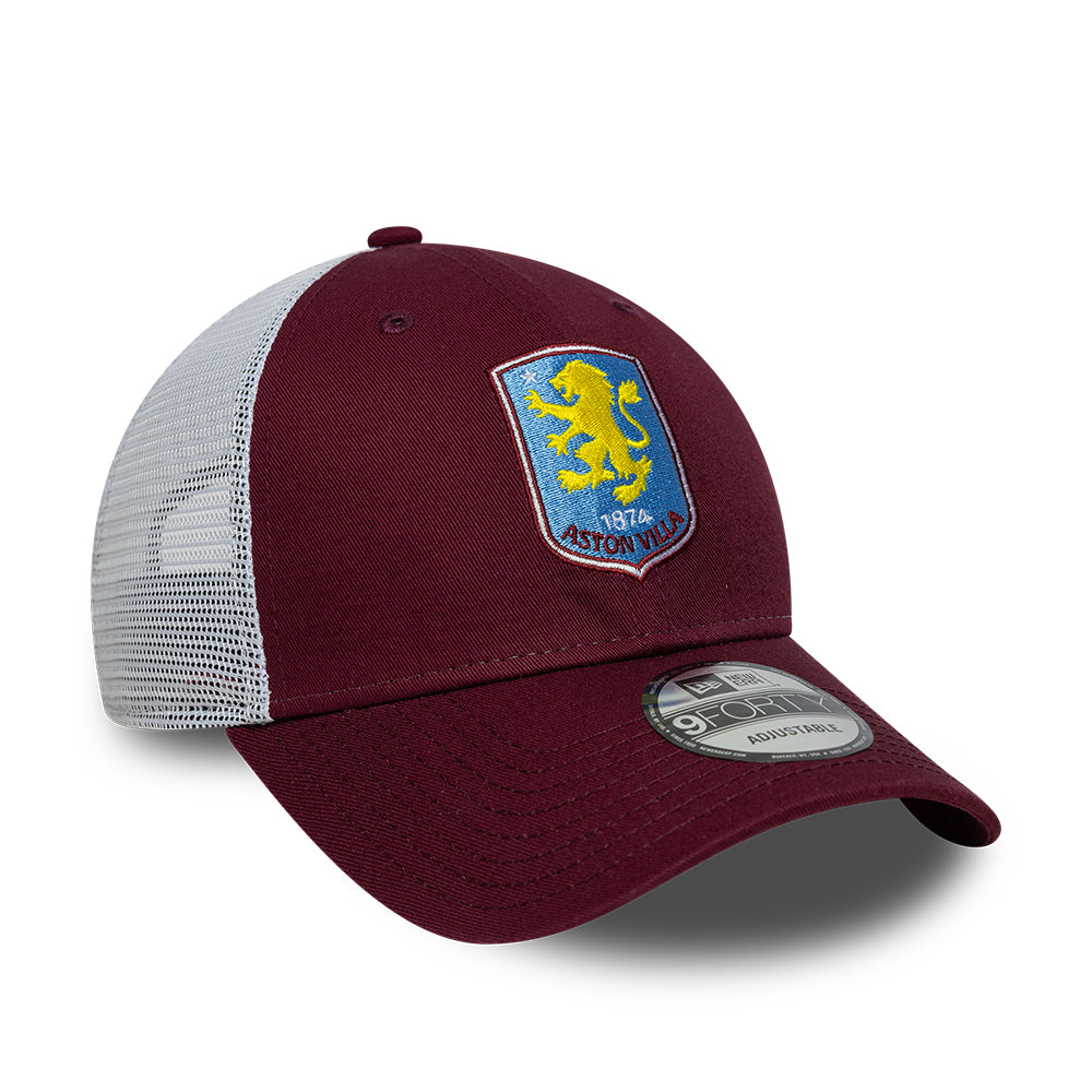New Era 9FORTY Aston Villa FC Trucker Cap - League - Claret-Sky Blue