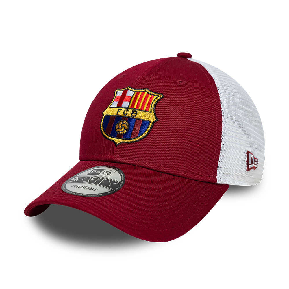 New Era 9FORTY FC Barcelona Trucker Cap - League - Cardinal-White