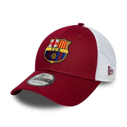 New Era 9FORTY FC Barcelona Trucker Cap - League - Cardinal-White