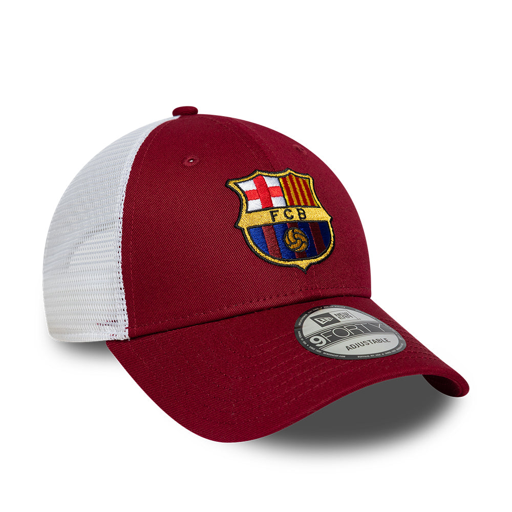 New Era 9FORTY FC Barcelona Trucker Cap - League - Cardinal-White