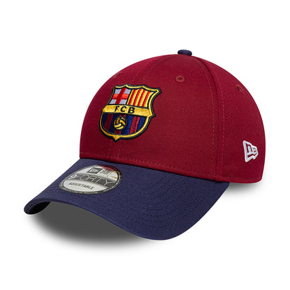 New Era 9FORTY FC Barcelona Baseball Cap - Contrast - Cardinal-Navy