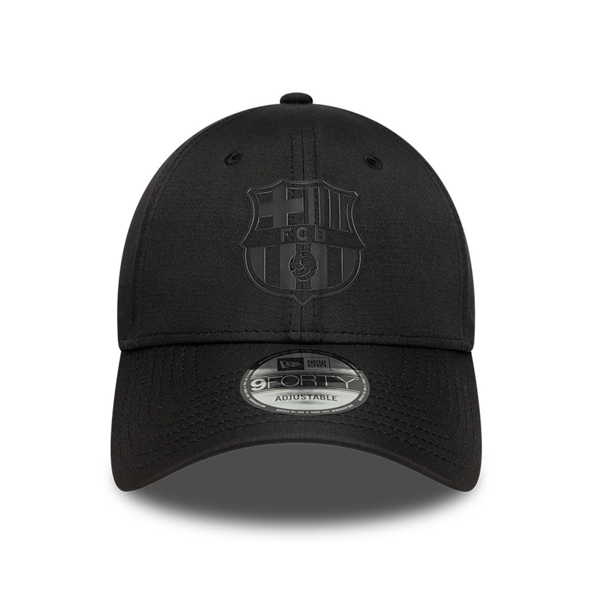 New Era 9FORTY FC Barcelona Baseball Cap - Ripstop - Black On Black