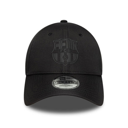 New Era 9FORTY FC Barcelona Baseball Cap - Ripstop - Black On Black