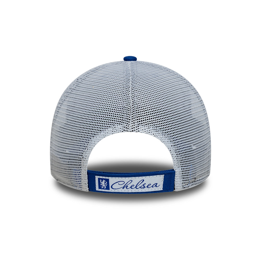 New Era 9FORTY Chelsea FC Trucker Cap - League Lion Crest - Royal Blue