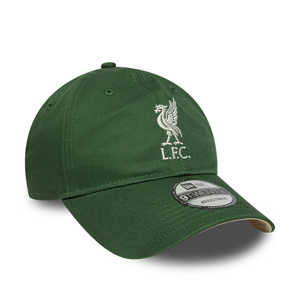 New Era 9TWENTY Liverpool FC Baseball Cap - Seasonal - Dark Green-Cream