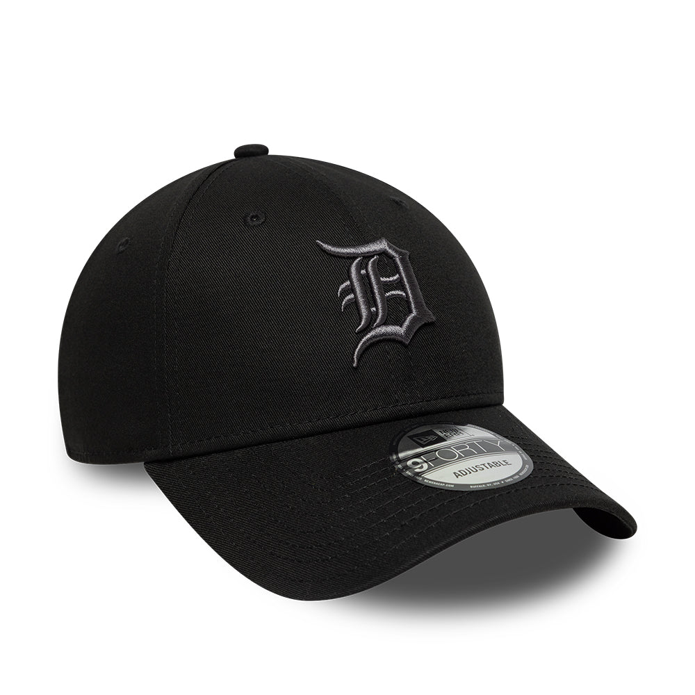 New Era 9FORTY Detroit Tigers Baseball Cap - MLB League Essential - Black-Charcoal