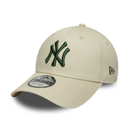 New Era 9FORTY New York Yankees Baseball Cap - MLB League Essential - Stone-Dark Green