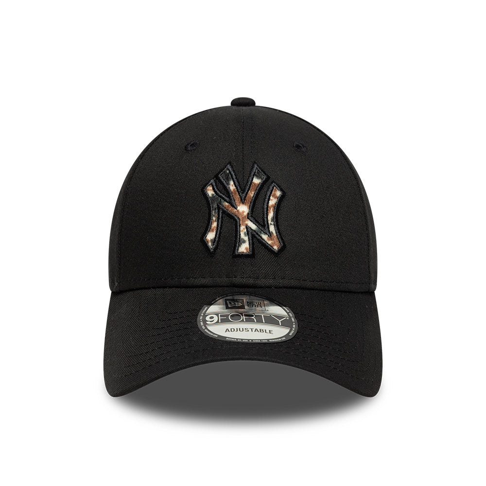 New Era 9FORTY New York Yankees Baseball Cap - MLB Faux Pony Infill - Black