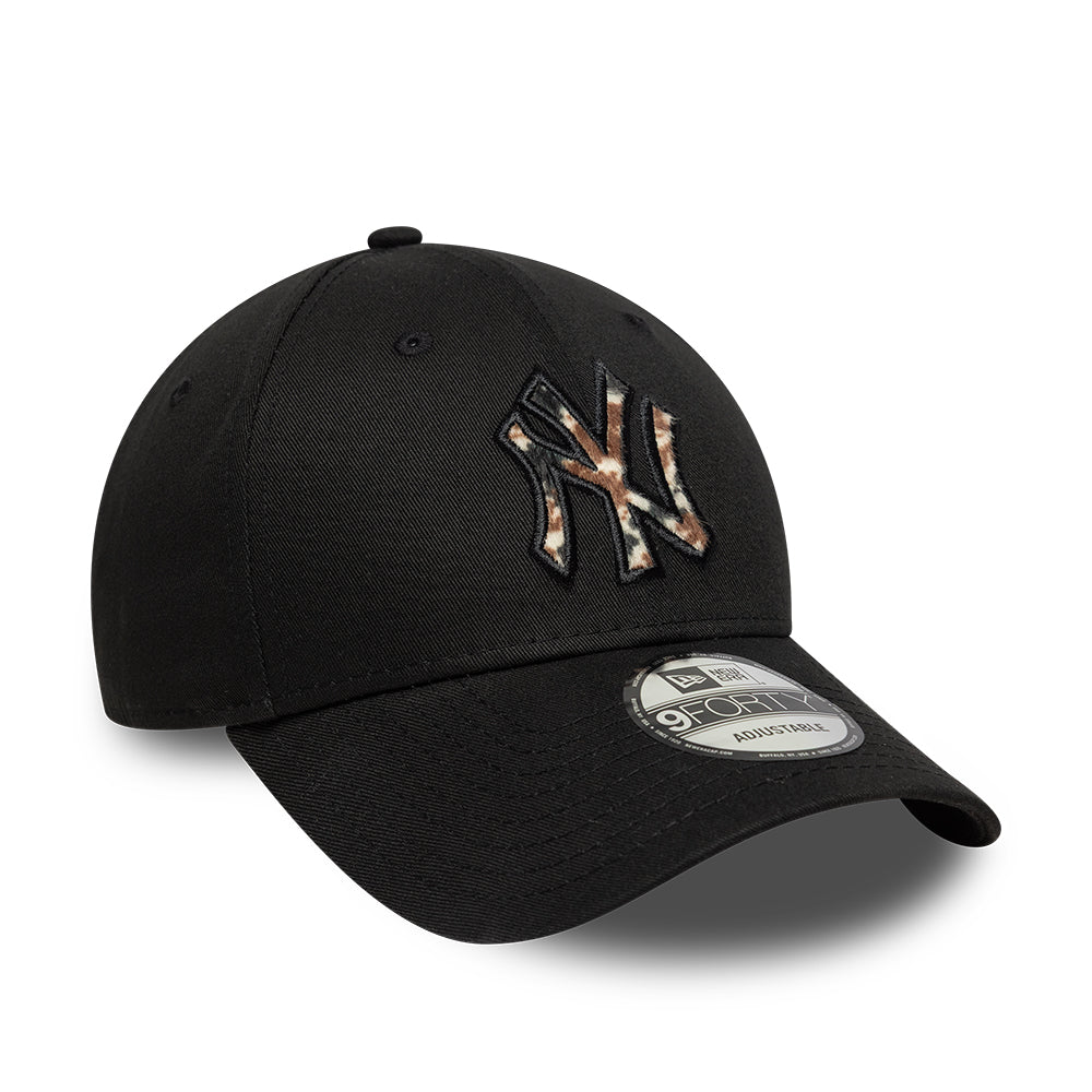 New Era 9FORTY New York Yankees Baseball Cap - MLB Faux Pony Infill - Black
