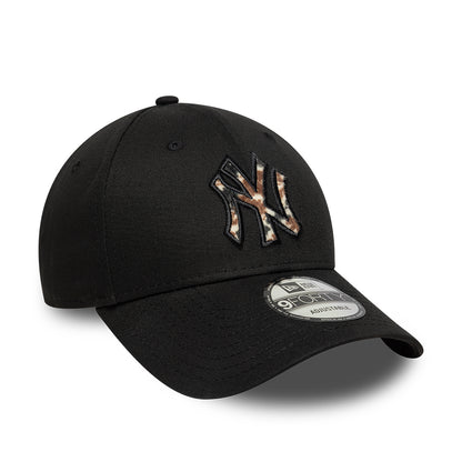 New Era 9FORTY New York Yankees Baseball Cap - MLB Faux Pony Infill - Black