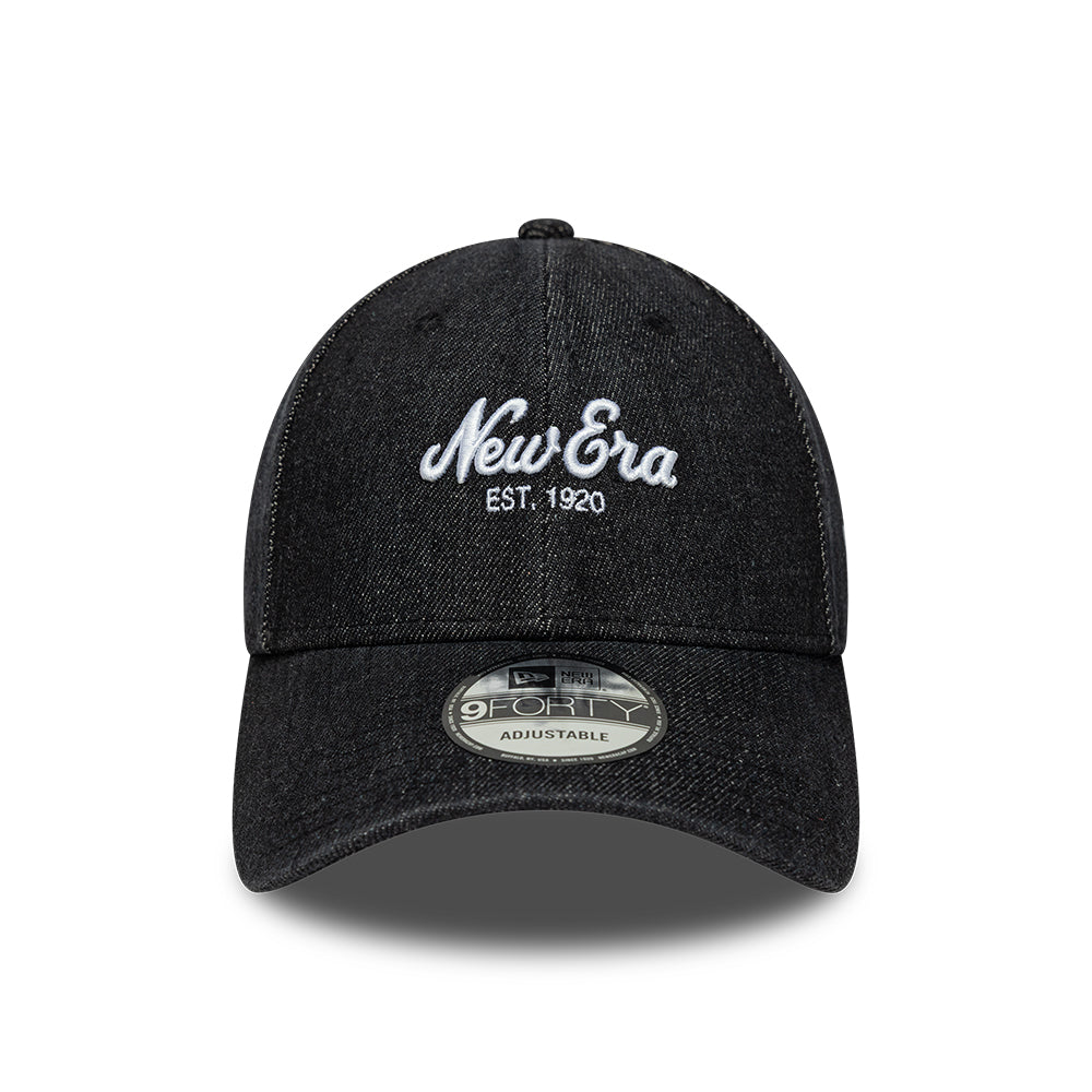 New Era 9FORTY Denim Baseball Cap - Black
