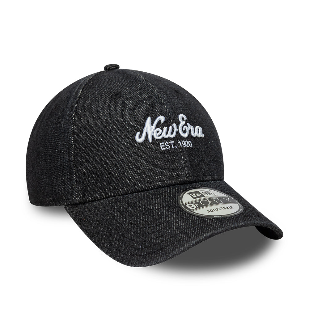 New Era 9FORTY Denim Baseball Cap - Black