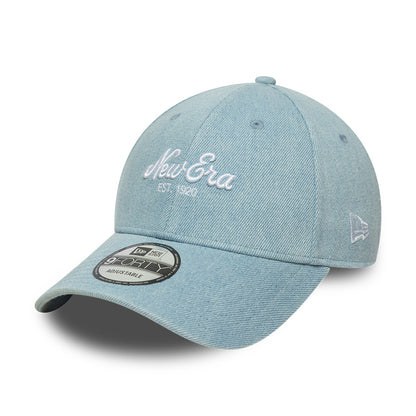 New Era 9FORTY Denim Baseball Cap - Light Blue