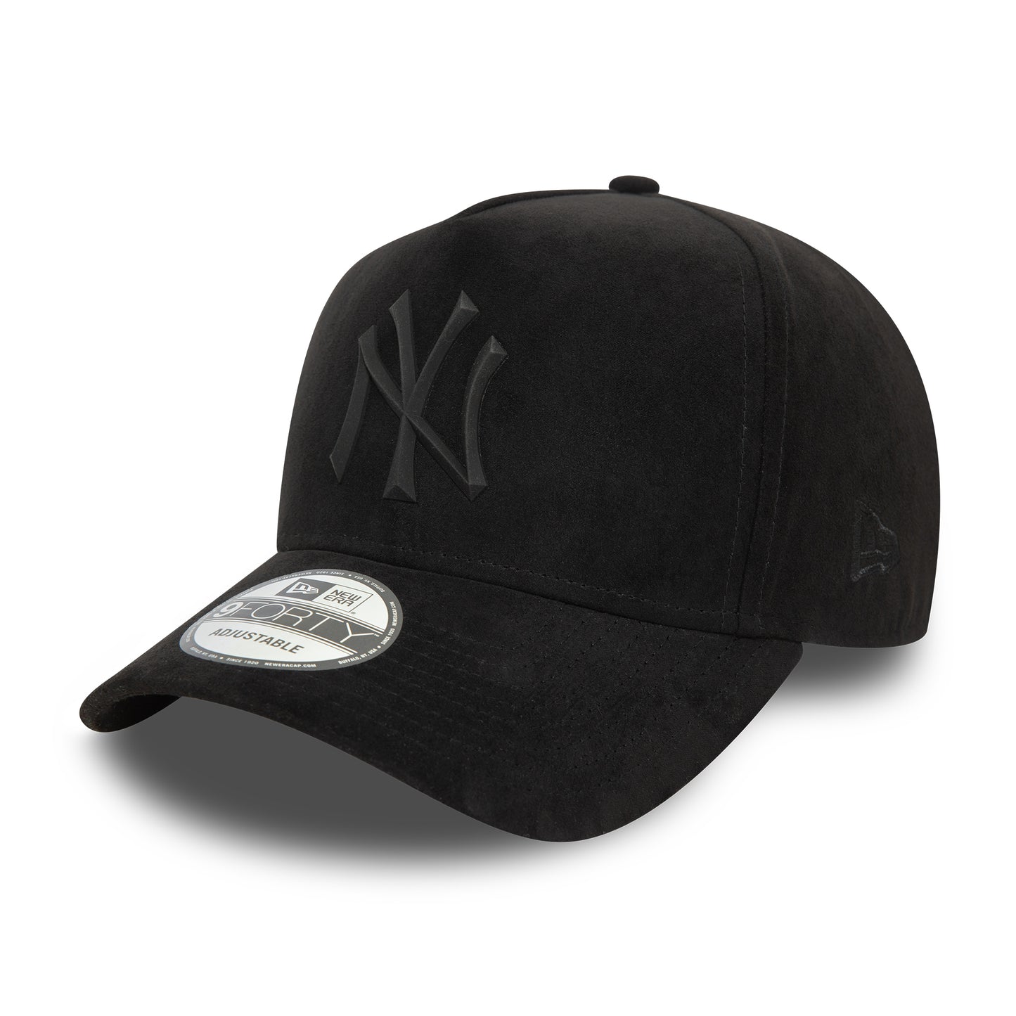 New Era 9FORTY New York Yankees A-Frame Snapback Cap - MLB Faux Suede - Black On Black
