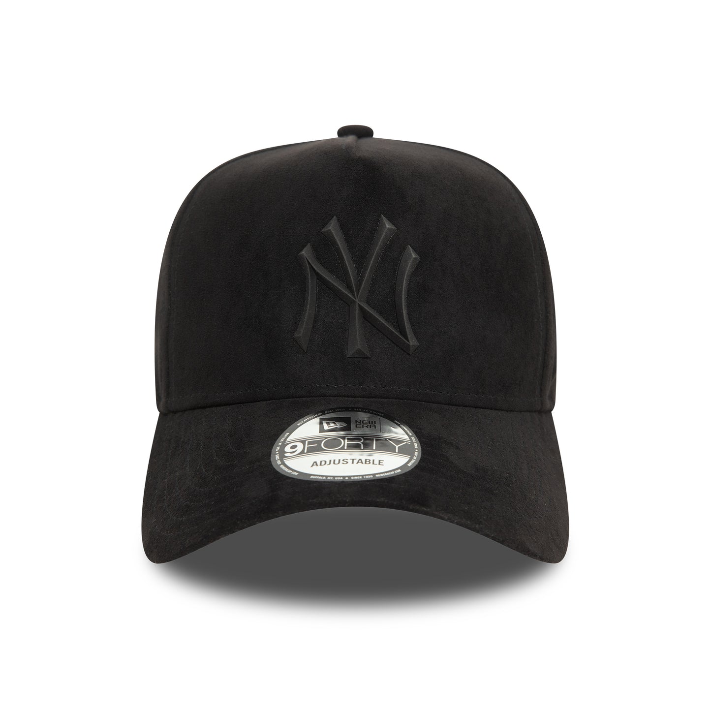 New Era 9FORTY New York Yankees A-Frame Snapback Cap - MLB Faux Suede - Black On Black