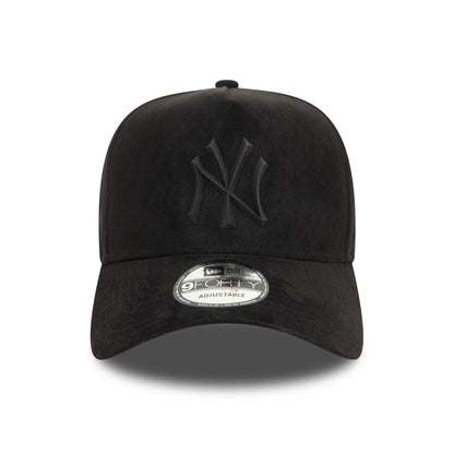 New Era 9FORTY New York Yankees A-Frame Snapback Cap - MLB Faux Suede - Black On Black