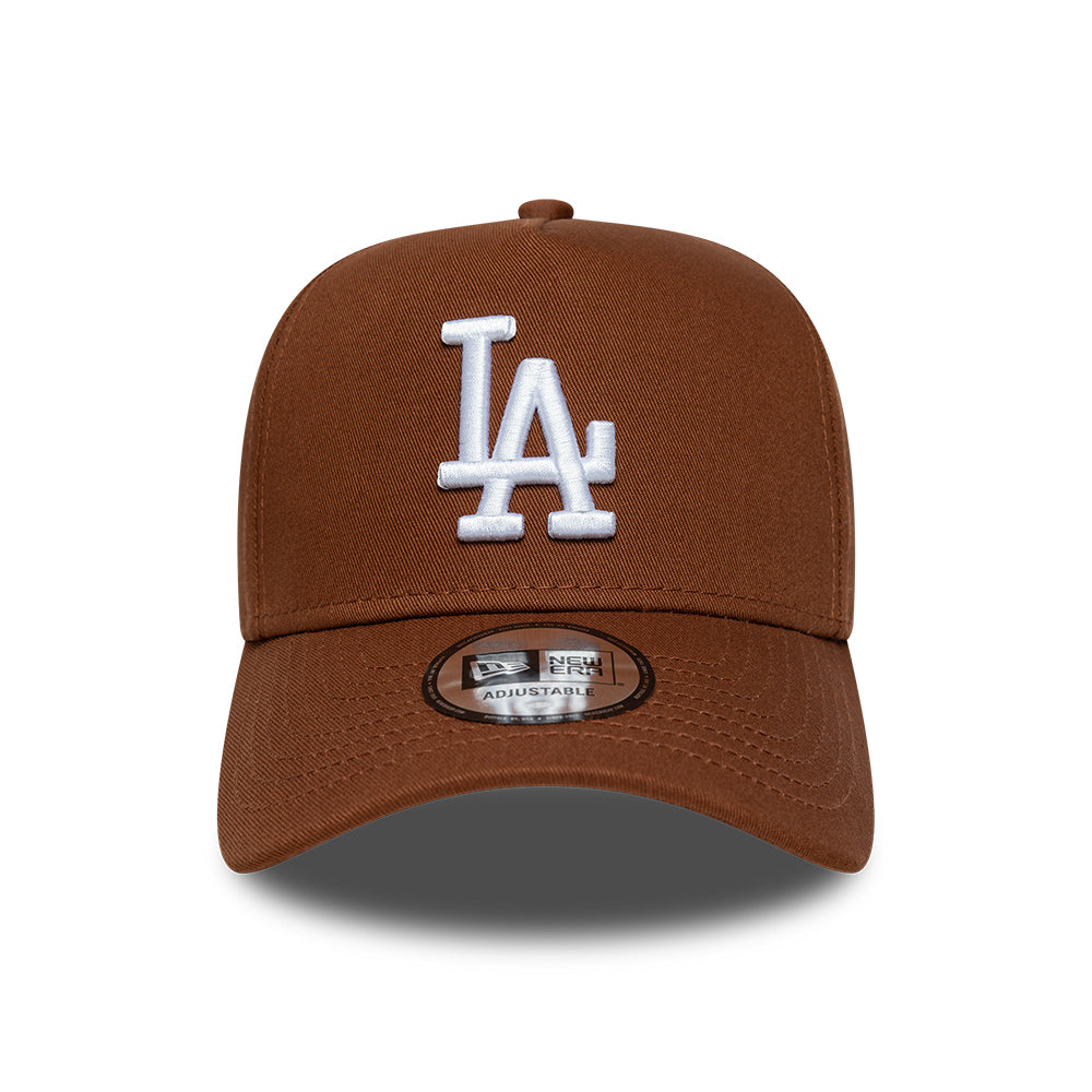 New Era 9FORTY L.A. Dodgers A-Frame Snapback Cap - MLB League Essential - Deep Brown-White