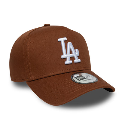 New Era 9FORTY L.A. Dodgers A-Frame Snapback Cap - MLB League Essential - Deep Brown-White