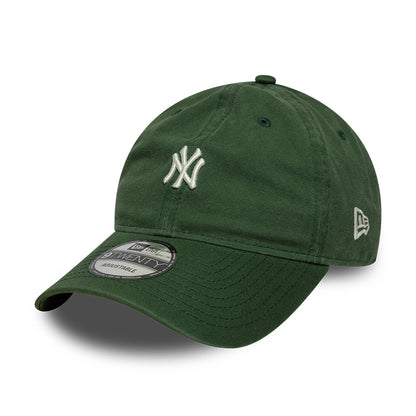 New Era 9TWENTY New York Yankees Baseball Cap - MLB Mini Logo - Dark Green-White