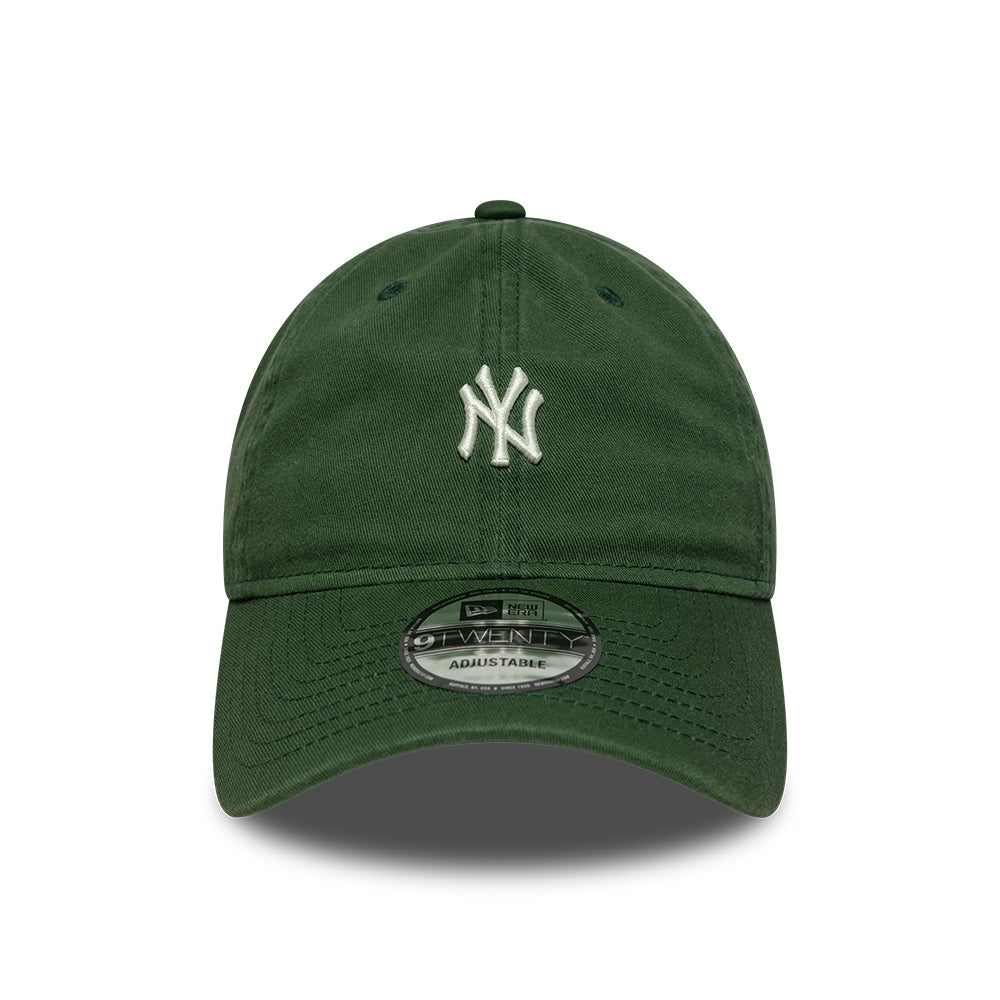 New Era 9TWENTY New York Yankees Baseball Cap - MLB Mini Logo - Dark Green-White
