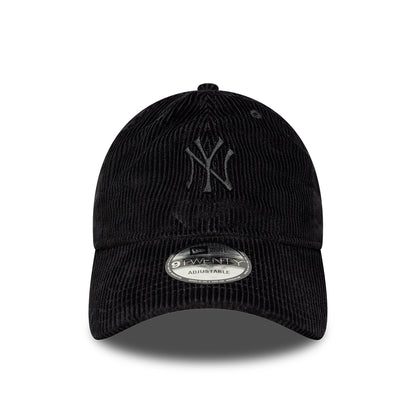 New Era 9TWENTY New York Yankees Baseball Cap - MLB Cord Midi - Black On Black