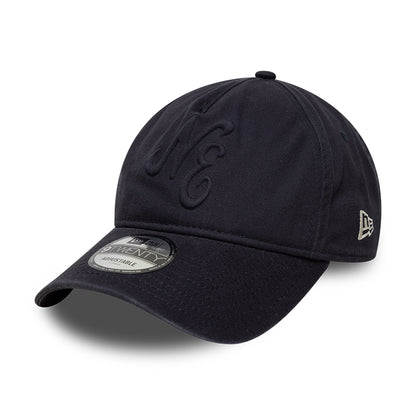 New Era 9TWENTY A-Frame Baseball Cap - NE Embossed - Navy On Navy