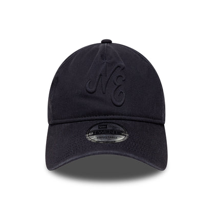 New Era 9TWENTY A-Frame Baseball Cap - NE Embossed - Navy On Navy