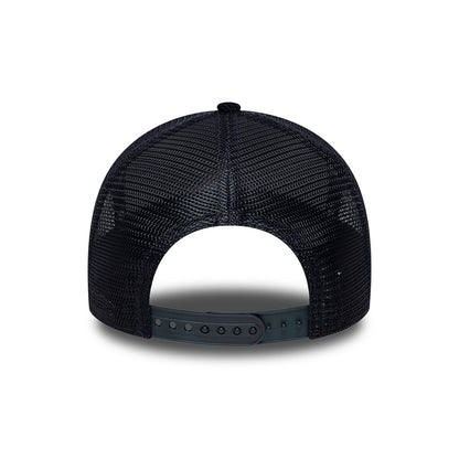 New Era 9FORTY New York Yankees A-Frame Trucker Cap - MLB Tonal Cord - Navy On Navy