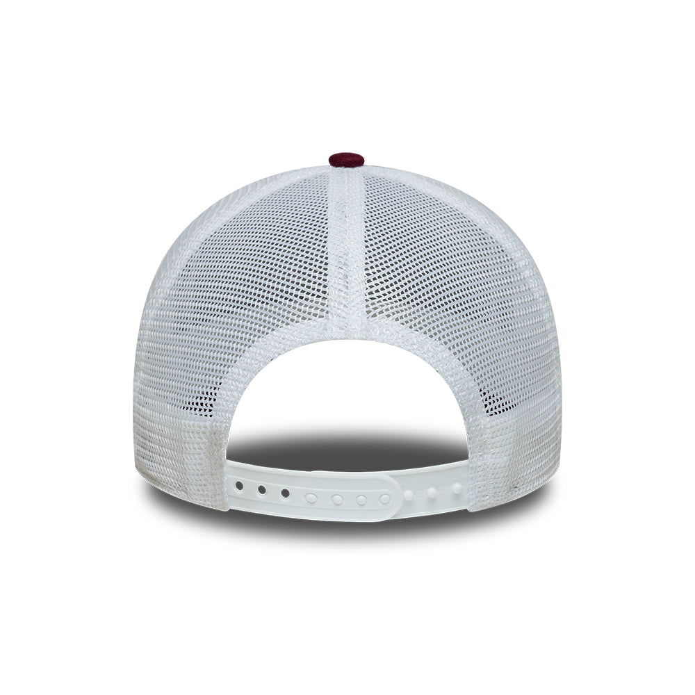 New Era 9FORTY Athletics A-Frame Trucker Cap - MLB League Essential - Burgundy-White