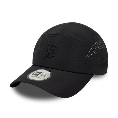 New Era Detroit Tigers 5 Panel Cap - MLB Tech Midi Runner - Black On Black