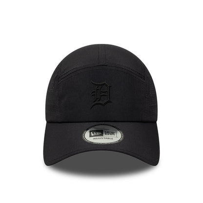 New Era Detroit Tigers 5 Panel Cap - MLB Tech Midi Runner - Black On Black