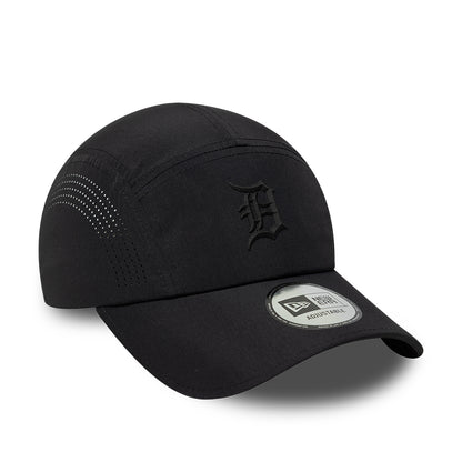 New Era Detroit Tigers 5 Panel Cap - MLB Tech Midi Runner - Black On Black