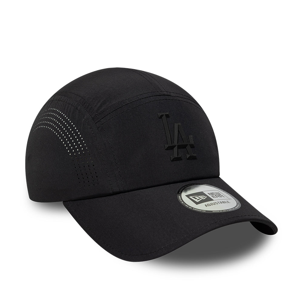 New Era L.A. Dodgers 5 Panel Cap - MLB Tech Midi Runner - Black On Black