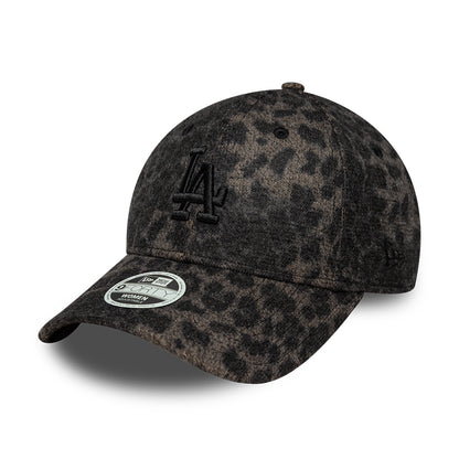 New Era Womens 9FORTY L.A. Dodgers Baseball Cap - MLB Cosy Leopard - Black