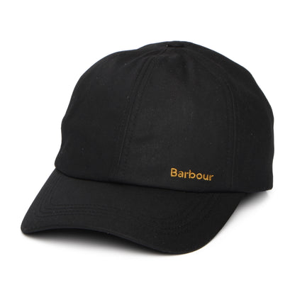 Barbour Hats Belsay Waxed Cotton Baseball Cap - Black
