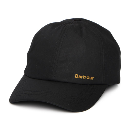 Barbour Hats Belsay Waxed Cotton Baseball Cap - Black