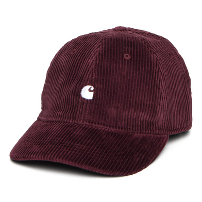 Carhartt WIP Hats Harlem Corduroy Baseball Cap - Wine-White