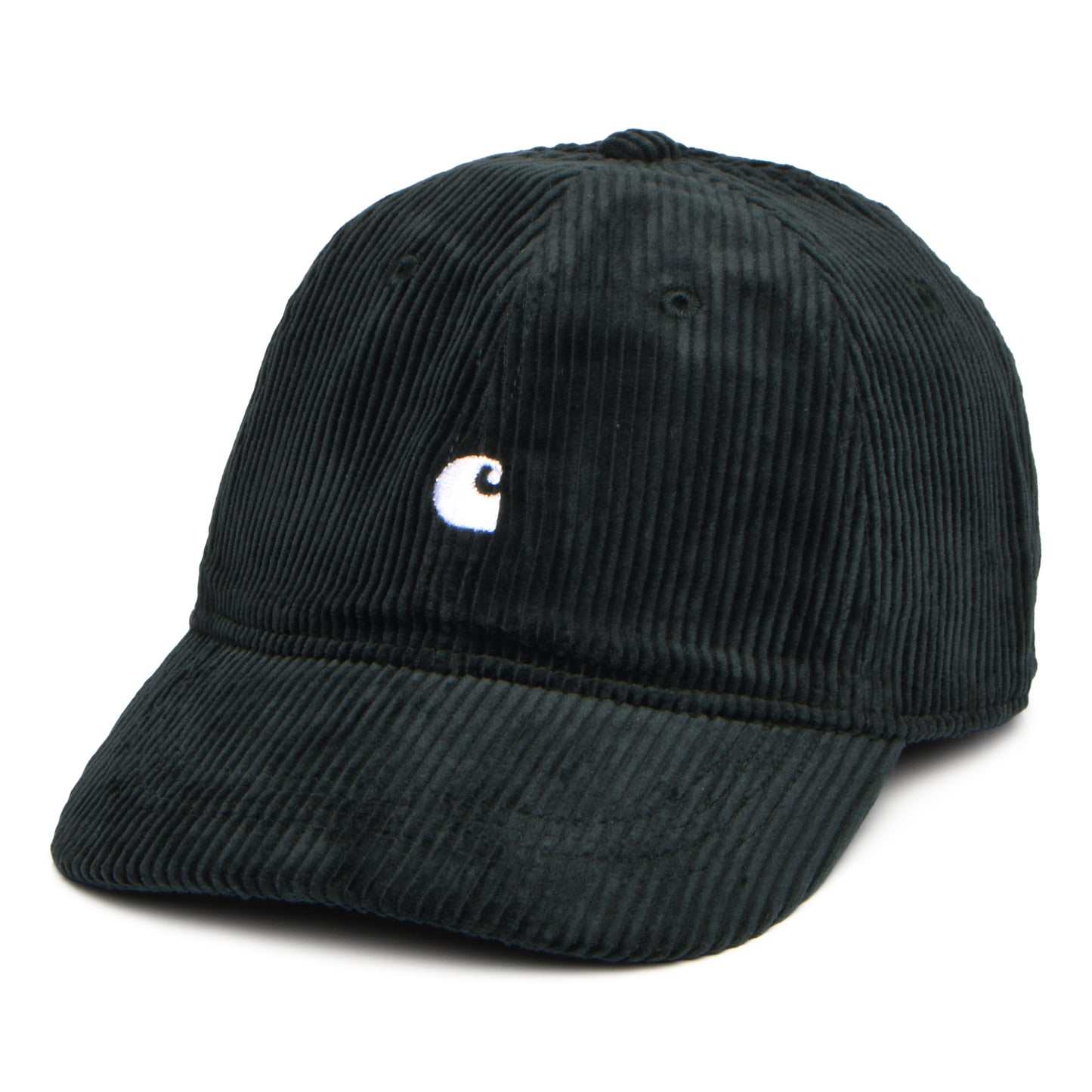 Carhartt WIP Hats Harlem Corduroy Baseball Cap - Dark Forest-White