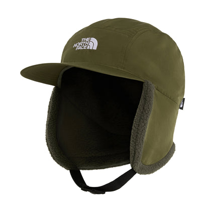The North Face Hats Yumiori Water Repellent 5 Panel Cap With Earflaps - Moss-Olive