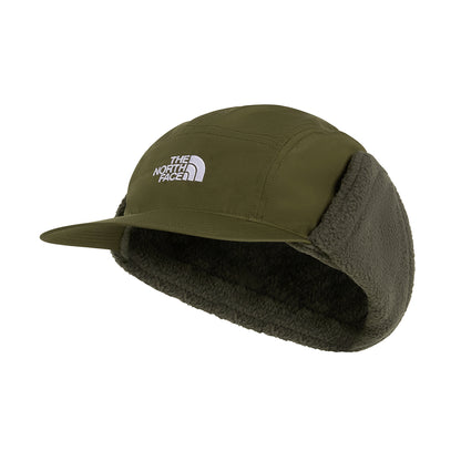 The North Face Hats Yumiori Water Repellent 5 Panel Cap With Earflaps - Moss-Olive