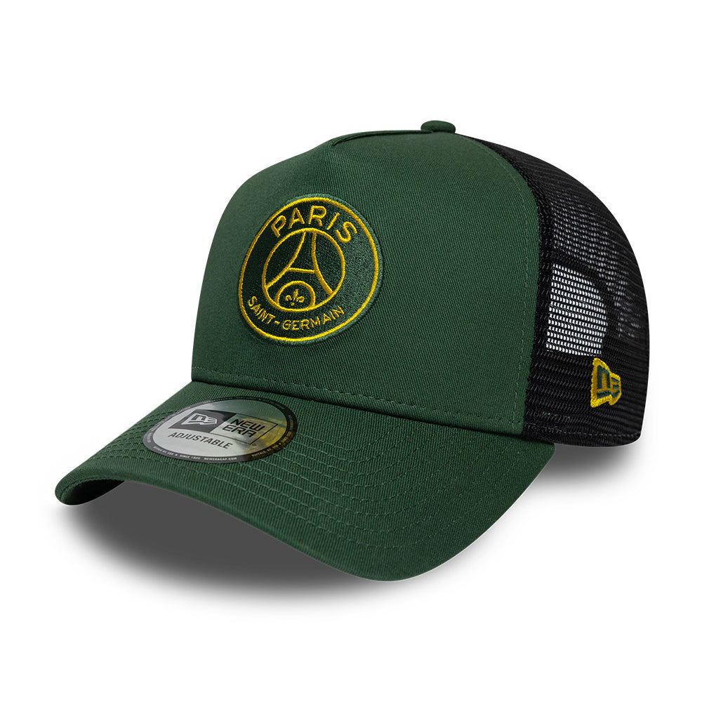 New Era Paris Saint-Germain FC A-Frame Trucker Cap - Seasonal - Dark Green