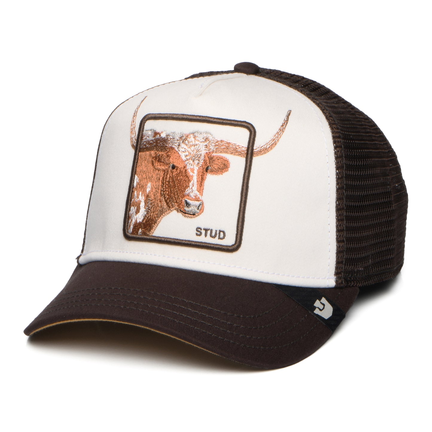 Goorin Over the Line Longhorn Trucker Cap - White-Brown