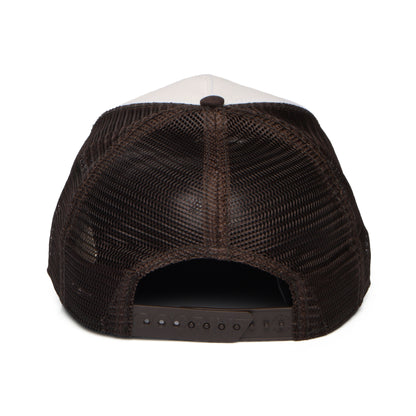 Goorin Over the Line Longhorn Trucker Cap - White-Brown