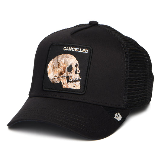 Goorin Cancelled Skull Trucker Cap - Black