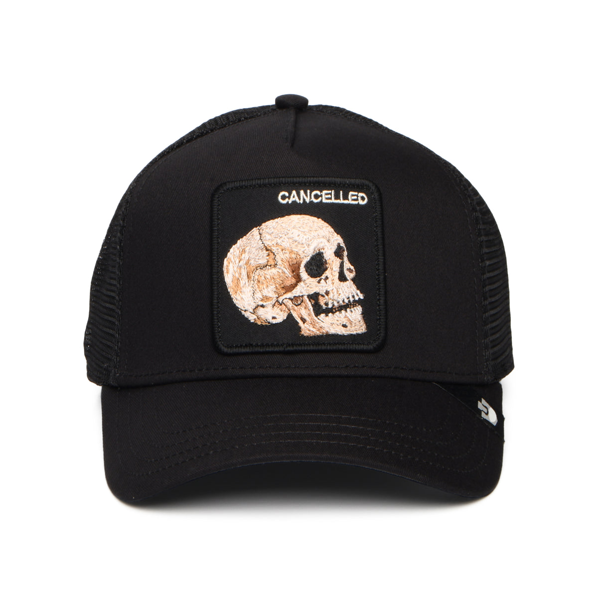 Goorin Cancelled Skull Trucker Cap - Black