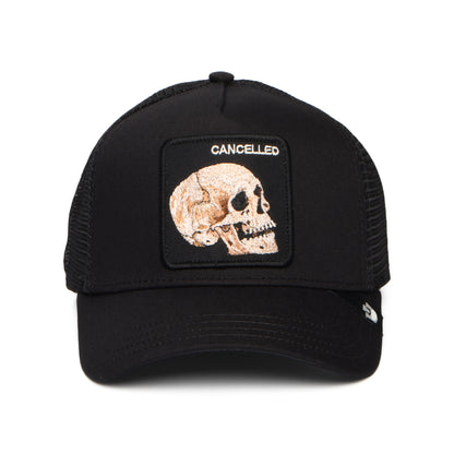 Goorin Cancelled Skull Trucker Cap - Black