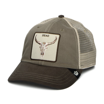 Goorin Dead Skull Trucker Cap - Brown