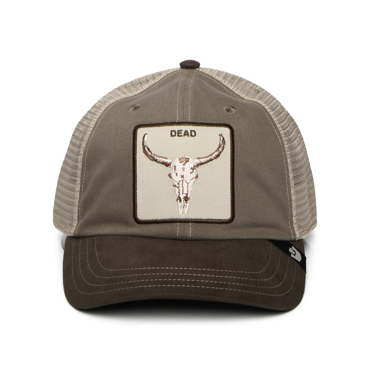 Goorin Dead Skull Trucker Cap - Brown