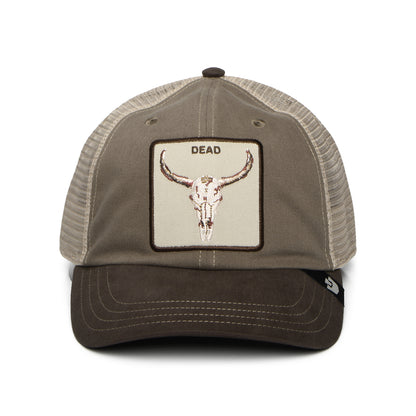 Goorin Dead Skull Trucker Cap - Brown