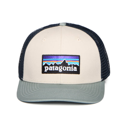 Patagonia Hats P-6 Logo Organic Cotton Trucker Cap - Stone-Sage-Navy